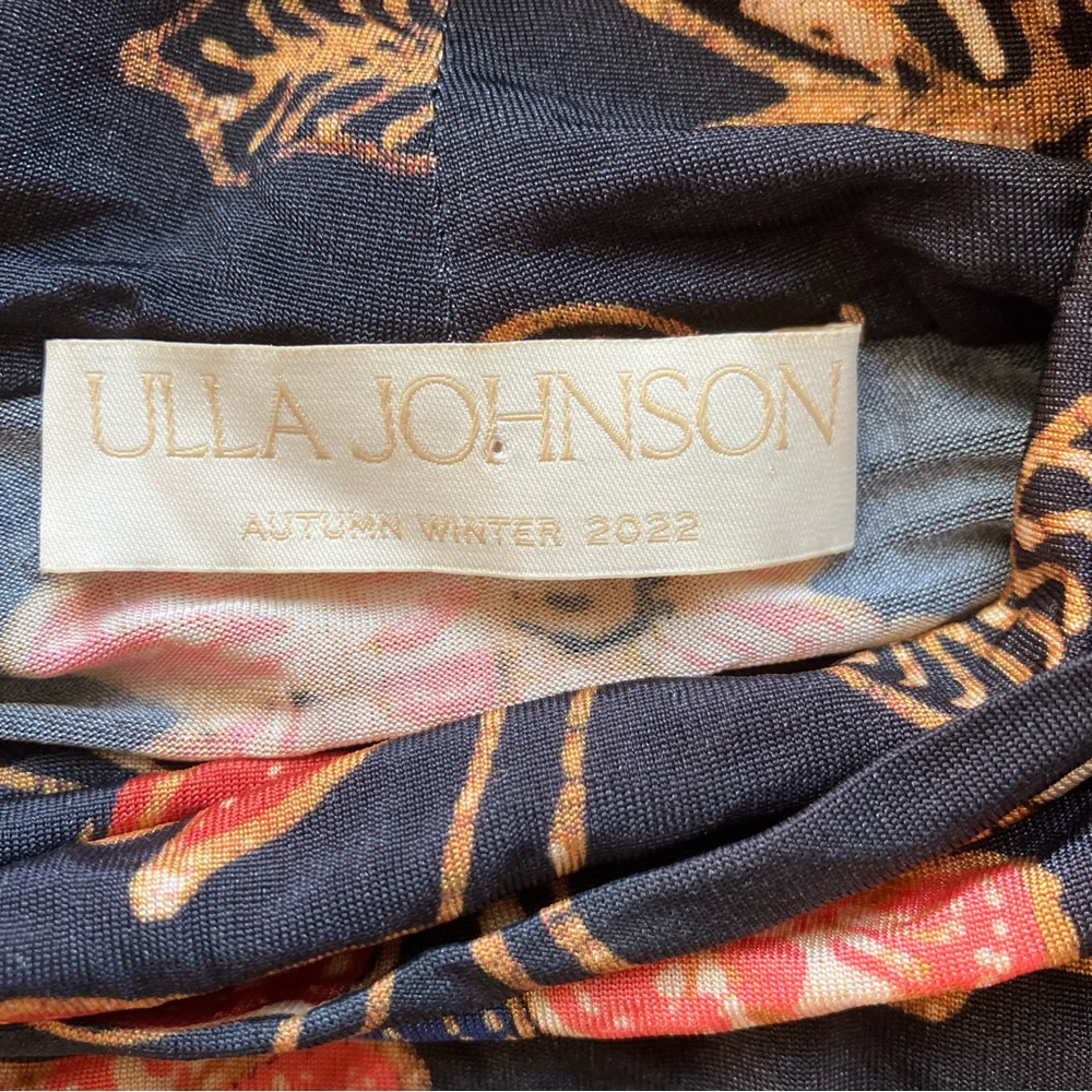 Ulla Johnson Sheer Black Floral Aurelia Turtleneck Odessa Bodycon Blouse size XS - Picture 6 of 7
